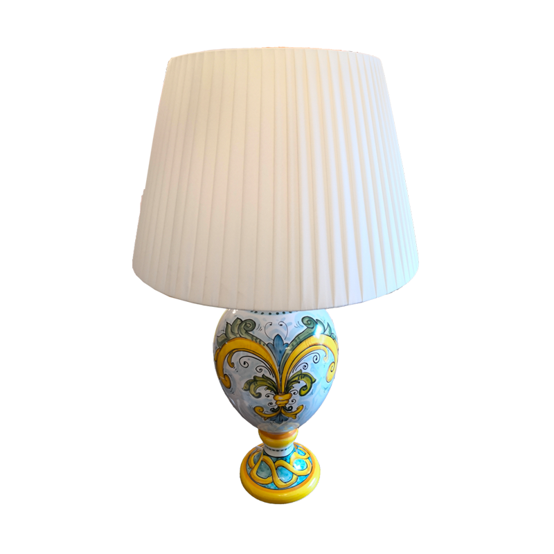 Lamp lily line handpainted Vietri ceramic