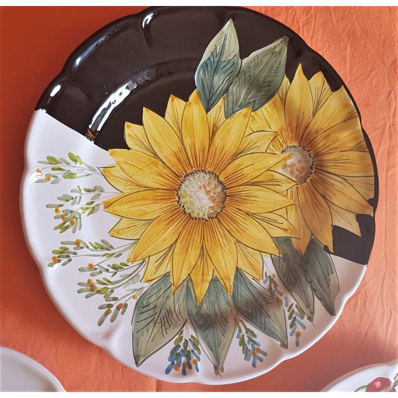Teller. Top-Linie. Sonnenblumen-Dekor....