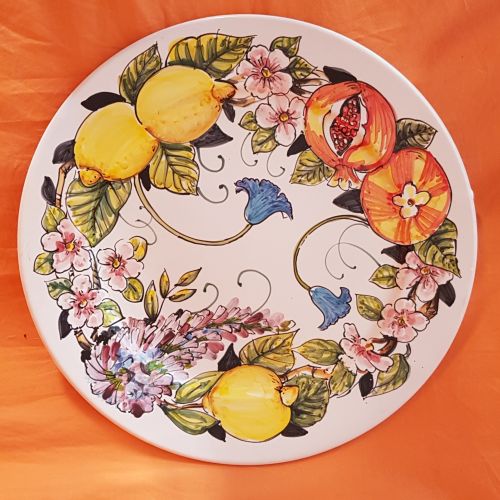 Dish Plate lemon and fruit Line. Vietri ceramics.... 2