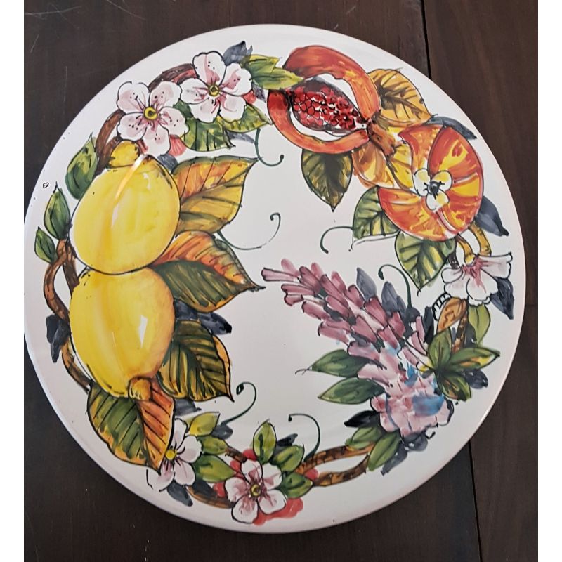 Teller. Top-Linie. Zitronen-und-Früchte-Dekor....