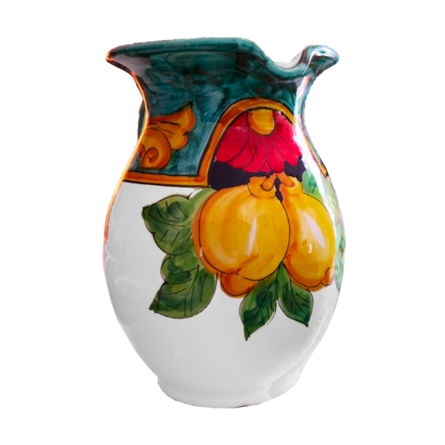 Brocca Panciuta. Doppio Decoro. Ceramica di vietri....