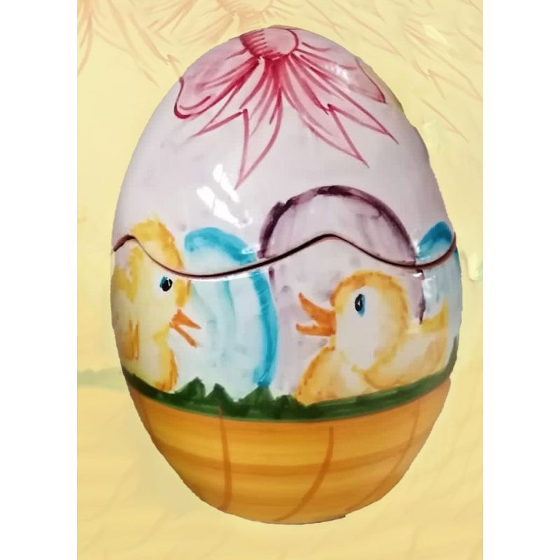 Easter Egg. handpainted Vietri ceramic.