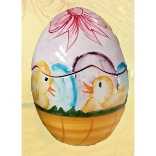 Uova pasquali decorate a mano. Ceramica di vietri.