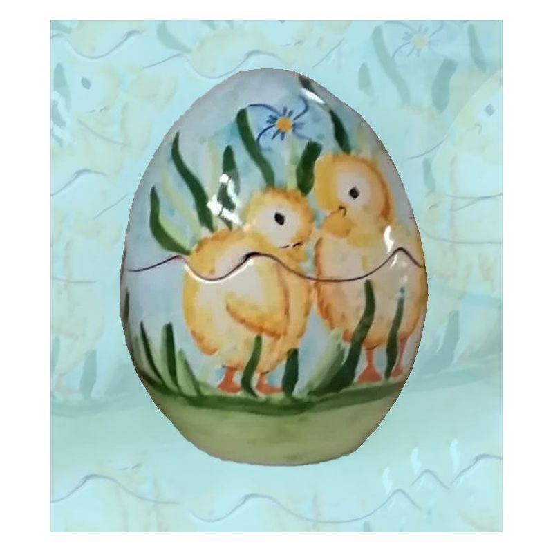 Easter Egg. handpainted Vietri ceramic.