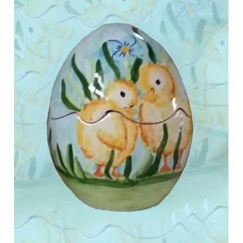 Easter Egg. handpainted Vietri ceramic.