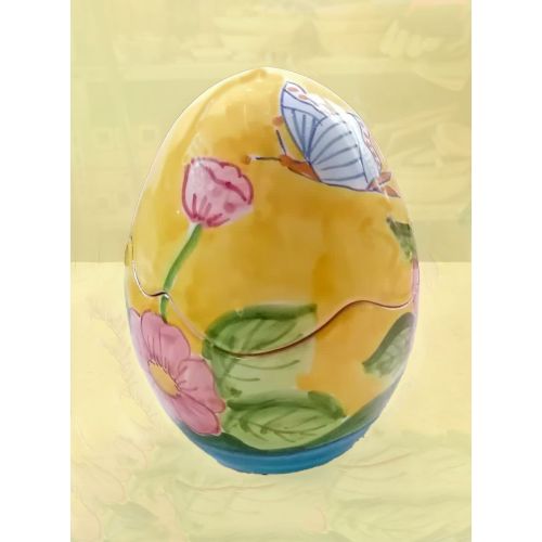 Easter Egg. handpainted Vietri ceramic.