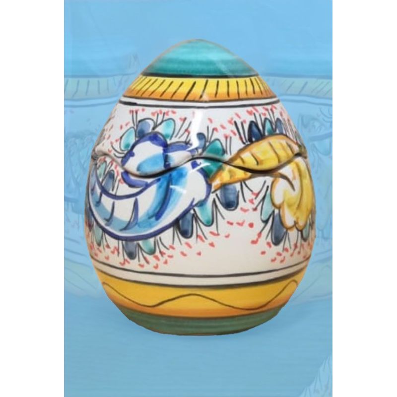Uova pasquali decorate a mano. Ceramica di vietri.