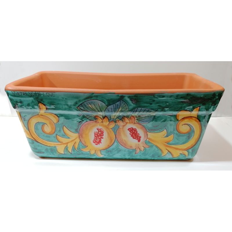 Rectangular Planter. Green Ramina Base with...