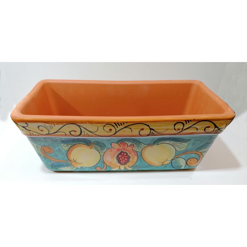 Rectangular Planter. Green Ramina Base with...