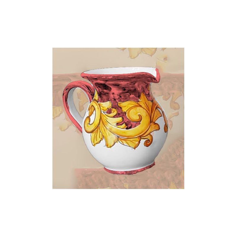 Bulbous Pitcher. Baroque Line. Vietri ceramics....
