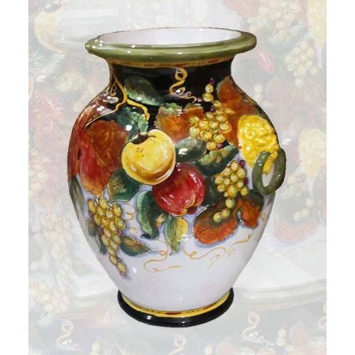 Umbrella Stand. Fruit Collection. Hand-Painted Vietri...