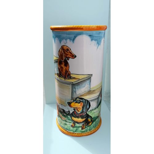 Paragüero. Diseño Personalizado. Cerámica de Vietri Pintada a Mano.
