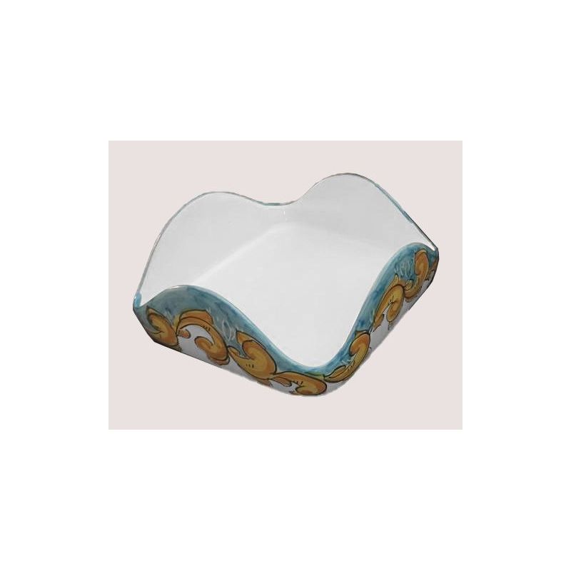 Napkin holder Baroque. handpainted Vietri ceramic