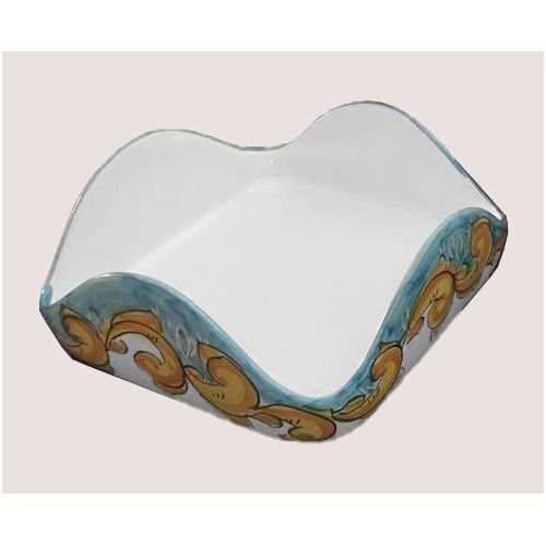 Napkin holder Baroque. handpainted Vietri ceramic