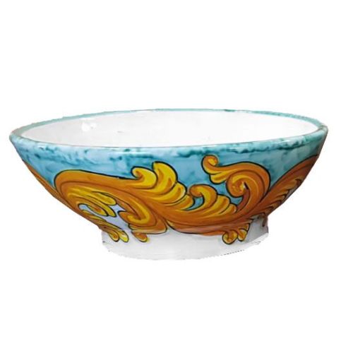Vase bowl for plants Baroque. handpainted Vietri ceramic