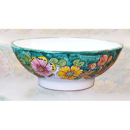 Vase bowl for plants Flowers. handpainted Vietri ceramic