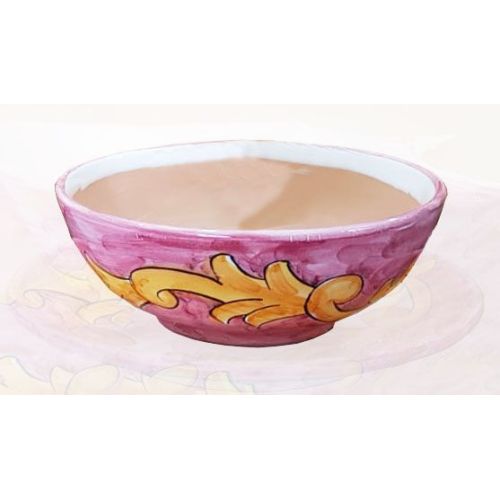 Vase bowl for plants baroque Violet Background....