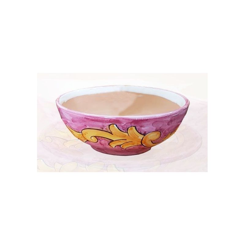 Vase bowl for plants baroque Violet Background....