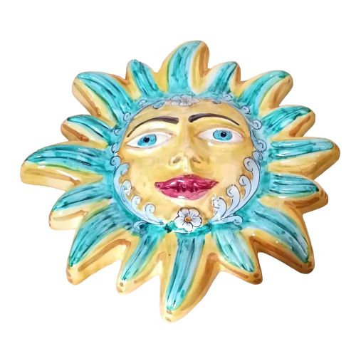 Sun and Moon handpainted Vietri ceramic