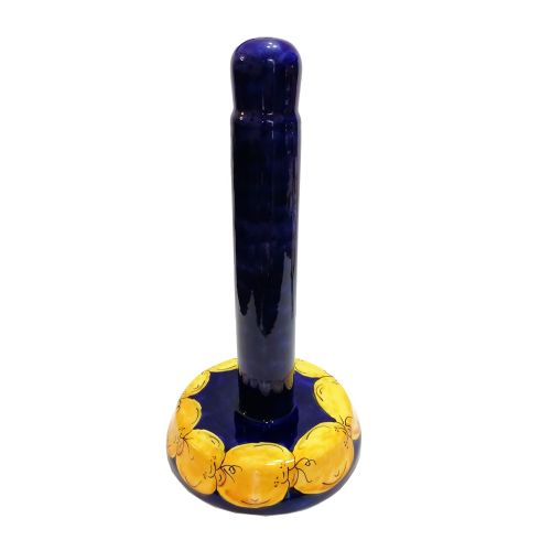 Portarotolo da Banco Limoni col Blu. Ceramica di vietri.
