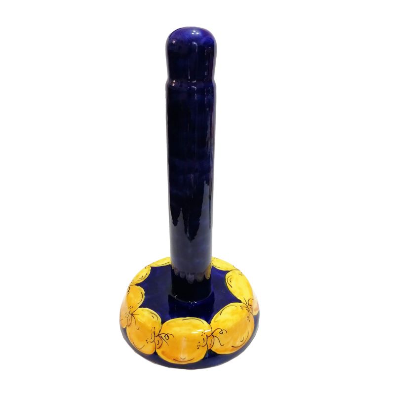 Roll Holder Lemons and Blu Line. handpainted...