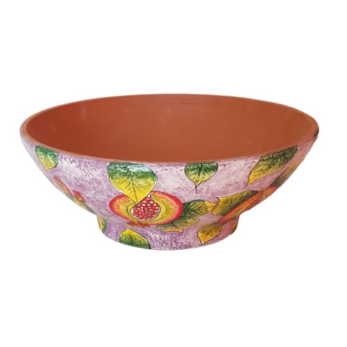 Vase bowl for plants pomegranates pink Background....