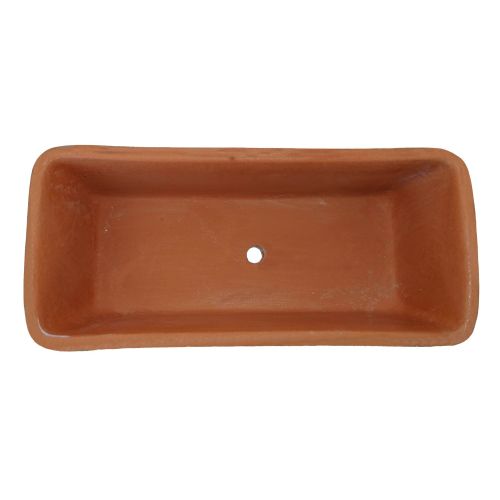 Mini rectangular planter. Lemons and grapes. Vietri ceramic. Hand-painted.