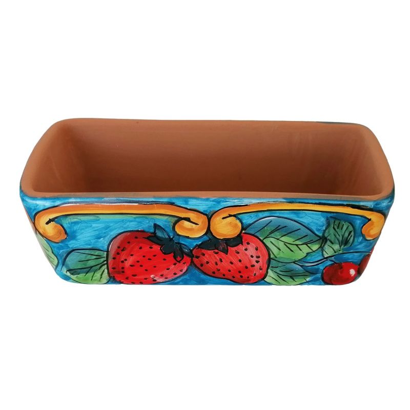Mini rectangular planter. Strawberries. Vietri...