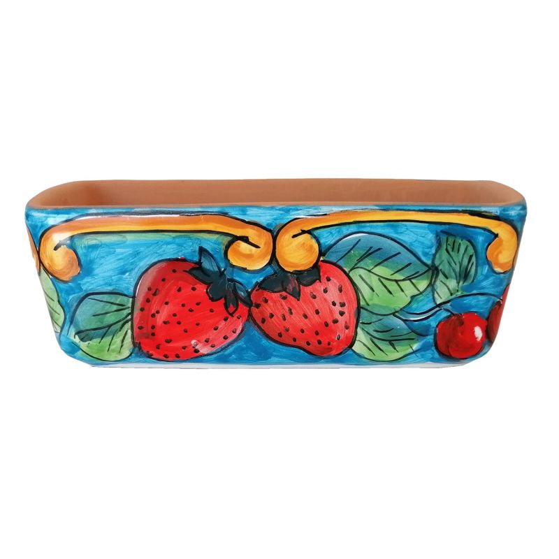Mini rectangular planter. Strawberries. Vietri...