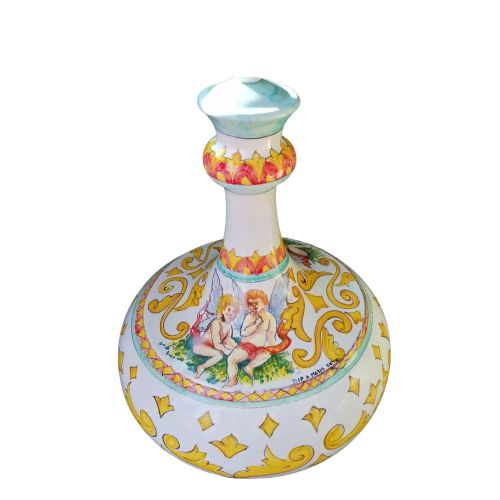 Lamp Baroque Line white  Background. handpainted Vietri... 2