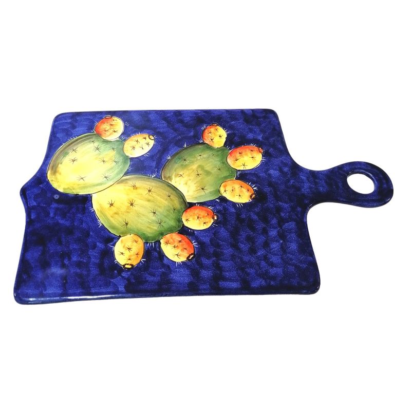 Tagliere Fichi D'India. Ceramica di vietri.
