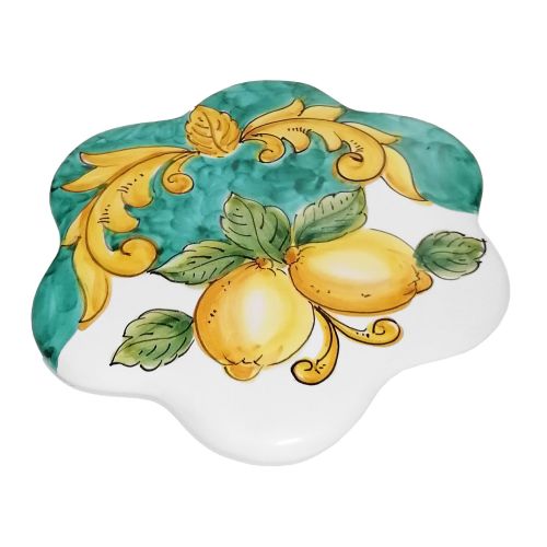Pot Rest baroque and Lemons line Green