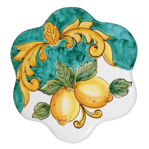 Pot Rest baroque and Lemons line Green