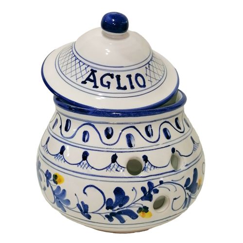 Jar for Garlic customizable.  handpainted Vietri ceramic 2