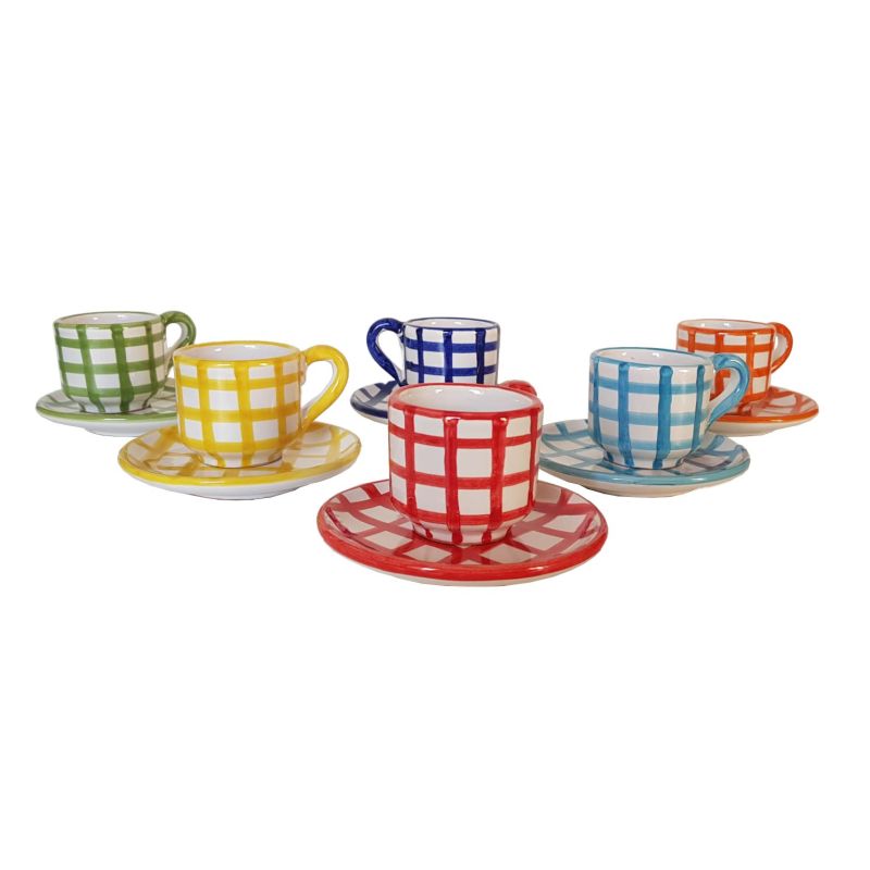 Set tasse à café et soucoupe. Ligne Rayures....