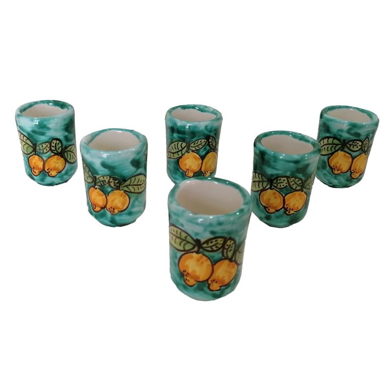 Set Limoncello. vassoietto e 6 bicchieri. Linea...