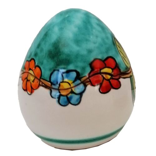 Uova pasquali decoro Fiori e Limoni. Ceramica di vietri.