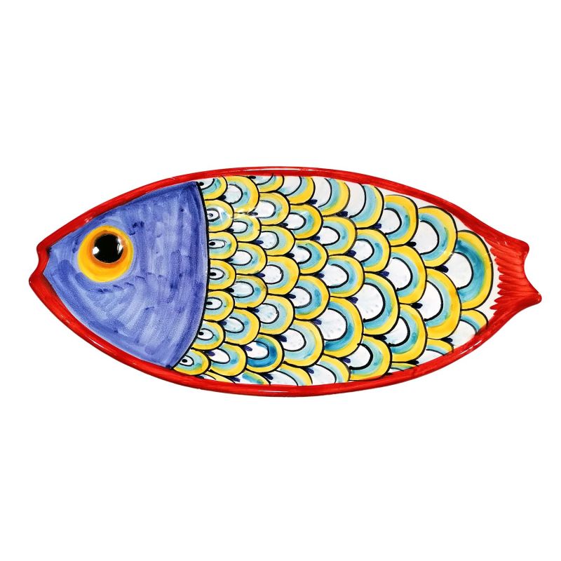 Assiette en forme de poisson. Céramique de...