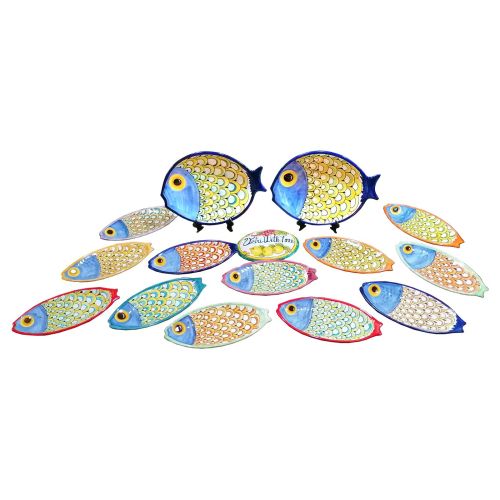 Teller in Fischform. Vietri-Keramik. Handbemalt. 2