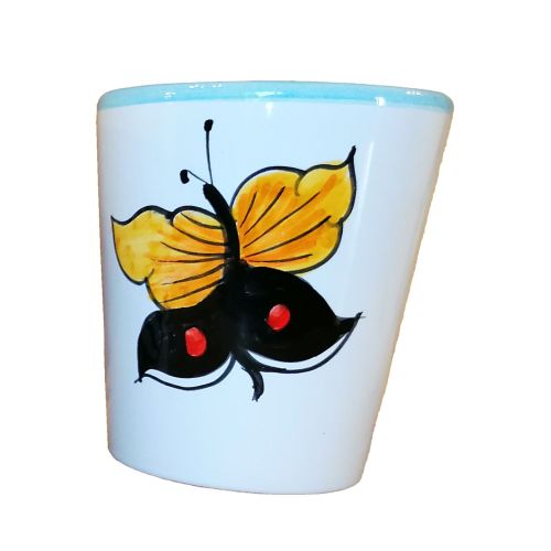 Glas. Schmetterlings-Linie. Vietri-Keramik. Handbemalt. 2
