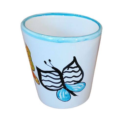 Verre. Ligne Papillons. Céramique de Vietri. Peint à la Main.