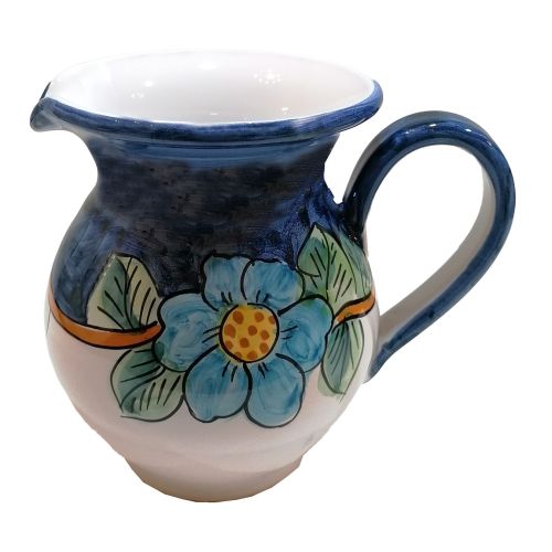 Bulbous Pitcher. Lemons Line. Vietri ceramics. Hand-painted. 2