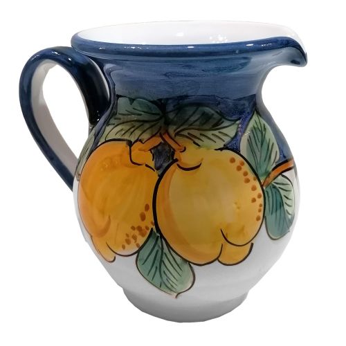 Carafe Bombée. Ligne Citrons. Céramique de Vietri. Peinte à la main.