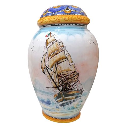 Lume decoro Personalizzato. Ceramica Di vietri dipinta a mano.