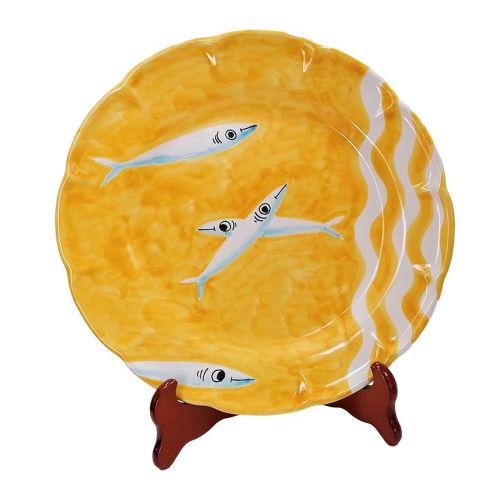 Piatto linea Sardine. Ceramica di Vietri - disponibile...