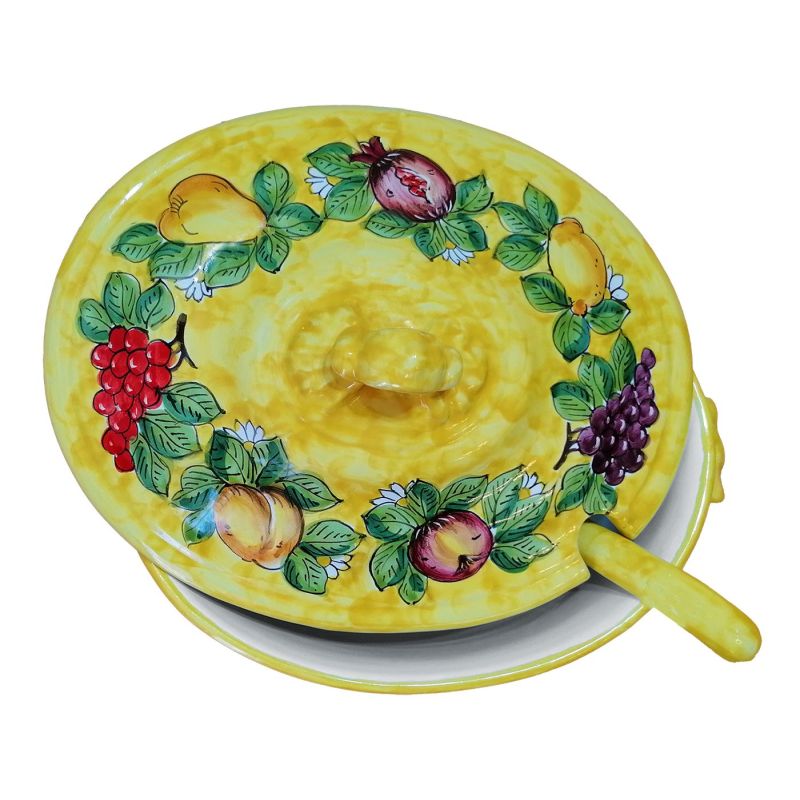 Sopera con Cucharón. Colección Frutas. Cerámica...