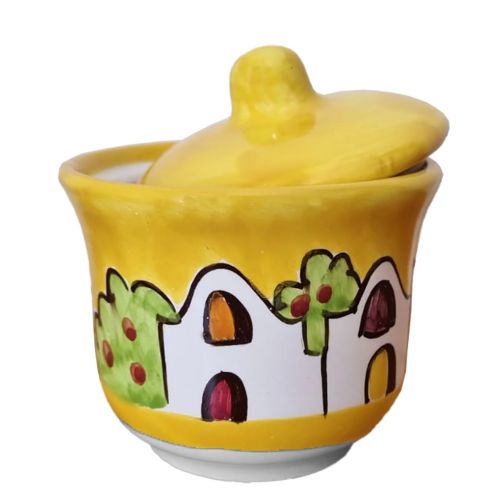 Línea de casetes Sugar Bowl. Cerámica Vietri pintada a mano.