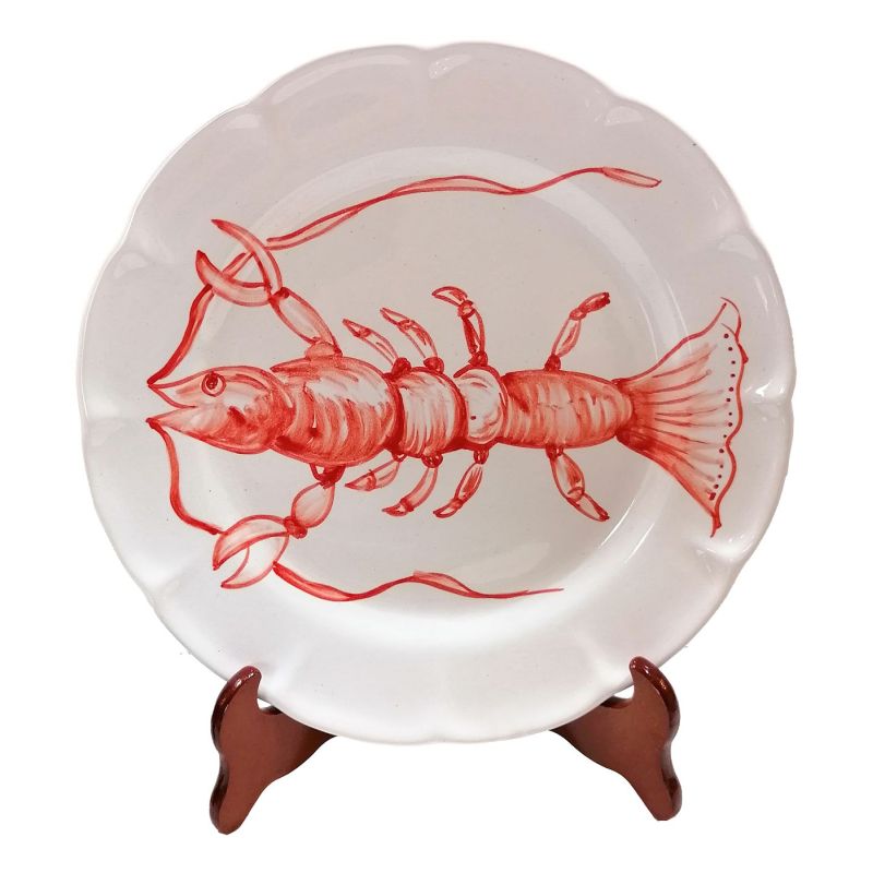 Teller. Meereslinie. Hummer-Dekor....