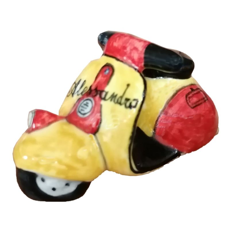 Bomboniera vespa cycle. handpainted Vietri ceramic