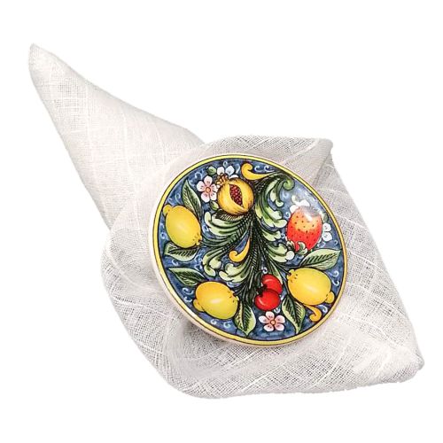 Bomboniera magnetized saucer. handpainted Vietri ceramic